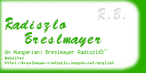 radiszlo breslmayer business card